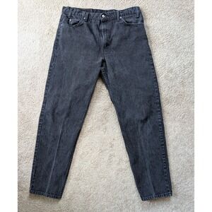 Vintage Orange Tab Levis Mens 38x32 Black 550 Relaxed Fit Tapered Leg 90s‎ READ